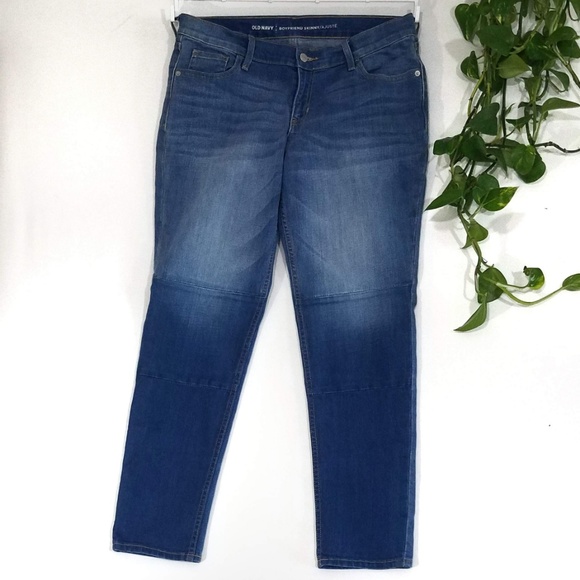 ~~SOLD~~ Old Navy Boyfriend Patchwork Jeans Sz 10 - Picture 2 of 8